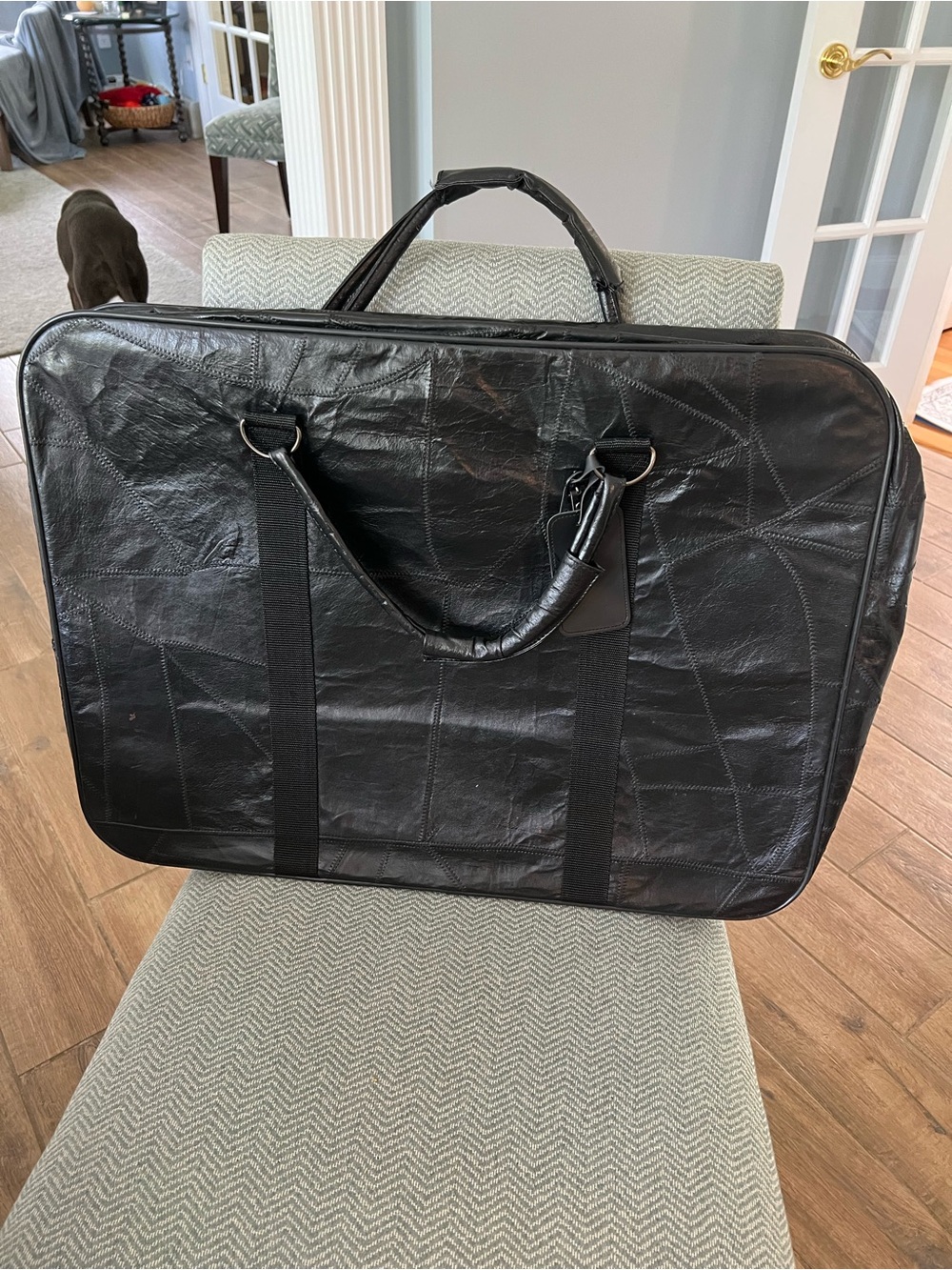 Eel Skin Black Travel/Overnight Bag - Classic Carry